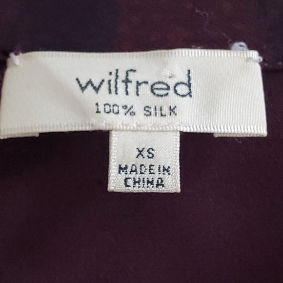 Aritzia Wilfred Silk Bossut Shirt Dress Burgandy Limited Edition in Floral XS - Picture 6 of 12